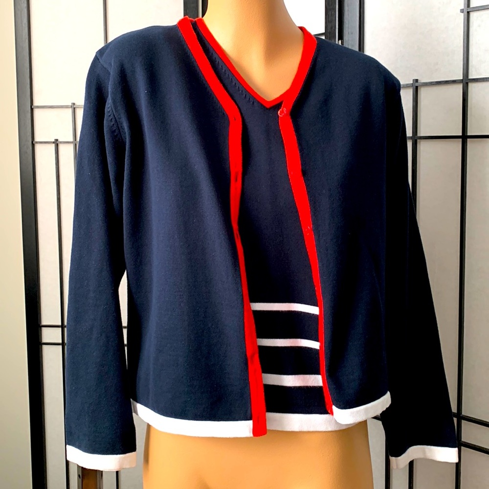 Vintage Liz Claiborne sweater twinset SP 2 piece